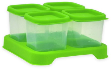 Fresh Baby Food, Glass Cubes, Green, 4 Pack, 4 oz (118 ml) Each by iPlay Green Sprouts, 兒童健康，兒童食品 HK 香港