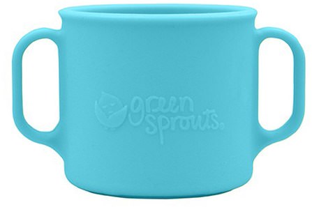 Learning Cup, 12+ Months, Blue, 7 oz (207 ml) by iPlay Green Sprouts, 兒童健康，兒童食品，廚具，杯碟碗 HK 香港