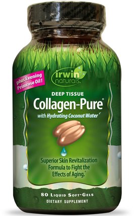 Collagen-Pure, Deep Tissue, 80 Liquid Soft-Gels by Irwin Naturals, 健康，女性，皮膚 HK 香港