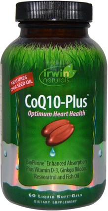 CoQ10-Plus, 60 Liquid Soft-Gels by Irwin Naturals, 補充劑，輔酶q10，coq10 HK 香港