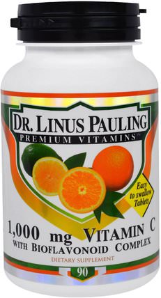 Dr. Linus Pauling, Vitamin C, 1.000 mg, 90 Tablets by Irwin Naturals, 維生素，維生素c HK 香港