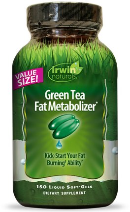 Green Tea Fat Metabolizer, 150 Liquid Soft Gels by Irwin Naturals, 健康，飲食，減肥 HK 香港