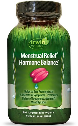 Menstrual Relief Hormone Balance, 84 Liquid Soft-Gels by Irwin Naturals, 健康，女性，經前綜合症，經前期 HK 香港