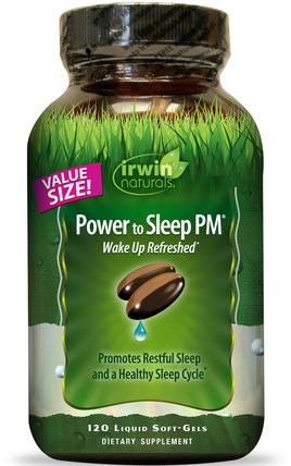 Power to Sleep PM, 120 Liquid Soft-Gels by Irwin Naturals, 補充劑，睡眠，褪黑激素 HK 香港