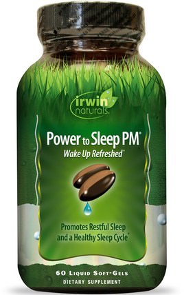 Power to Sleep PM, 60 Liquid Soft-Gels by Irwin Naturals, 補充劑，睡眠，褪黑激素 HK 香港