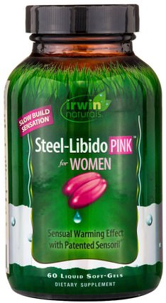 Steel-Libido, Pink, For Women, 60 Liquid Soft-Gels by Irwin Naturals, 健康，女性 HK 香港