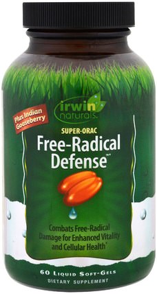 Super-Orac Free-Radical Defense, 60 Liquid Soft-Gels by Irwin Naturals, 補充劑，orac抗氧化劑 HK 香港