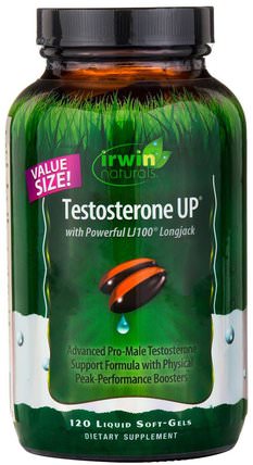 Testosterone UP, 120 Liquid Soft-Gels by Irwin Naturals, 健康，男人，睾丸激素 HK 香港