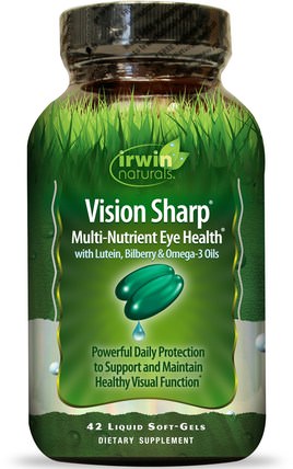 Vision Sharp, Multi-Nutrient Eye Health, 42 Liquid Soft-Gels by Irwin Naturals, 健康，眼保健，視力保健，視力 HK 香港