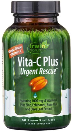 Vita-C Plus, Urgent Rescue, 60 Liquid Soft-Gels by Irwin Naturals, 維生素，維生素c，免疫支持 HK 香港
