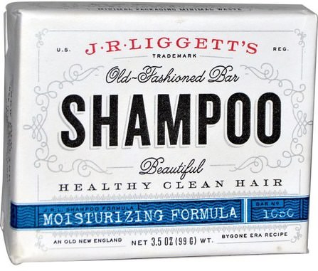 Old-Fashioned Bar Shampoo, Moisturizing Formula, 3.5 oz (99 g) by J.R. Liggetts, 洗澡，美容，洗髮水，頭髮，頭皮，護髮素 HK 香港
