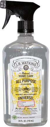 All Purpose Cleaner, Lemon, 24 fl oz (710 ml) by J R Watkins, 家庭，家庭清潔工 HK 香港