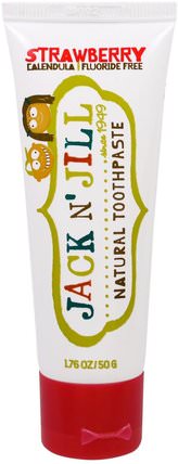 Natural Toothpaste, Strawberry, 1.76 oz (50 g) by Jack n Jill, 洗澡，美容，牙膏，兒童和嬰兒牙膏 HK 香港