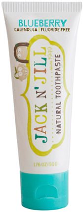Natural Toothpaste, with Certified Organic Blueberry, 1.76 oz (50 g) by Jack n Jill, 洗澡，美容，牙膏，兒童和嬰兒牙膏 HK 香港