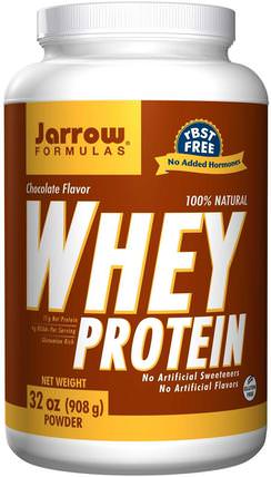 100% Natural Whey Protein, Chocolate, 32 oz (908 g) Powder by Jarrow Formulas, 補充劑，乳清蛋白 HK 香港