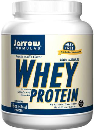 100% Natural Whey Protein, French Vanilla Flavor, 16 oz (454 g) by Jarrow Formulas, 補充劑，乳清蛋白 HK 香港