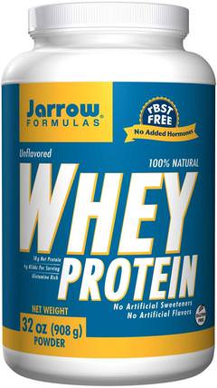 100% Natural Whey Protein, Unflavored, 32 oz (908 g) by Jarrow Formulas, 補充劑，乳清蛋白 HK 香港
