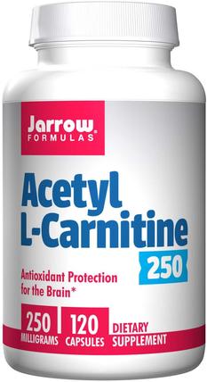 Acetyl L-Carnitine 250, 250 mg, Veggie Caps by Jarrow Formulas, 補充劑，氨基酸，左旋肉鹼，乙酰左旋肉鹼 HK 香港