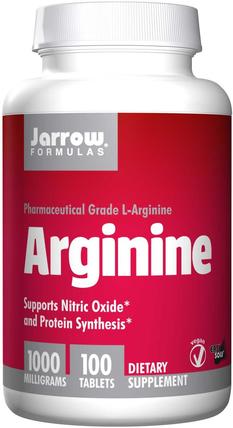Arginine, 1000 mg, 100 Tablets by Jarrow Formulas, 補充劑，氨基酸，精氨酸 HK 香港
