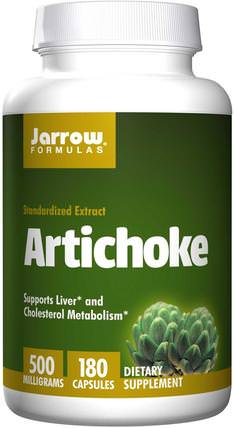 Artichoke 500, 500 mg, 180 Capsules by Jarrow Formulas, 健康，膽固醇支持，朝鮮薊，草藥，草藥 HK 香港