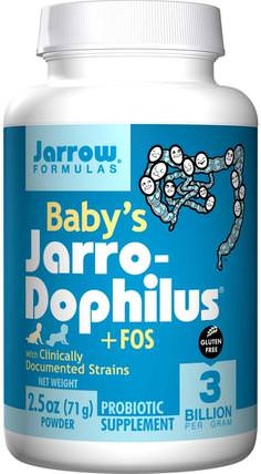 Babys Jarro-Dophilus + FOS, Powder, 2.5 oz (71 g) (Ice) by Jarrow Formulas, 兒童健康，嬰兒，嬰兒補充劑，益生菌，兒童益生菌 HK 香港