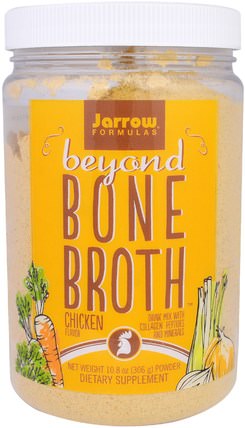 Beyond Bone Broth, Chicken Flavor, 10.8 oz (306 g) by Jarrow Formulas, 健康，骨骼，骨質疏鬆症，關節健康 HK 香港