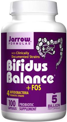 Bifidus Balance +FOS, 100 Veggie Caps (Ice) by Jarrow Formulas, 補充劑，益生菌，雙歧，冰冷藏產品 HK 香港