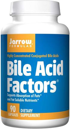 Bile Acid Factors, 90 Capsules by Jarrow Formulas, 補充劑，牛製品，酶，膽汁酸 HK 香港
