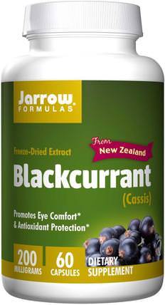 Blackcurrant, 200 mg, 60 Veggie Caps by Jarrow Formulas, 補充劑，efa omega 3 6 9（epa dha），黑醋栗，健康，眼部護理，視力保健 HK 香港