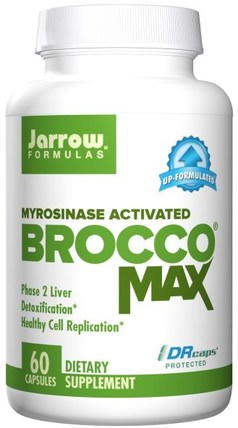BroccoMax, Myrosinase Activated, 60 Veggie Caps by Jarrow Formulas, 補充劑，西蘭花十字花科，西蘭花提取物蘿蔔硫素 HK 香港