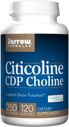 Citicoline, CDP Choline, 250 mg, 120 Capsules by Jarrow Formulas, 維生素，膽鹼，cdp膽鹼（citi coline），cognizin胞磷膽鹼 HK 香港