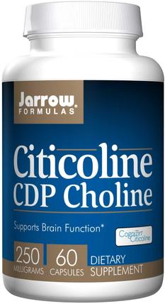 Citicoline, CDP Choline, 250 mg, 60 Capsules by Jarrow Formulas, 維生素，膽鹼，cdp膽鹼（citi coline），cognizin胞磷膽鹼 HK 香港