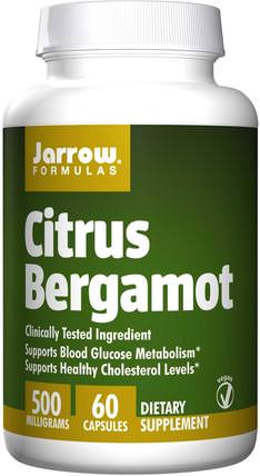 Citrus Bergamot, 500 mg, 60 Veggie Caps by Jarrow Formulas, 健康，血糖 HK 香港
