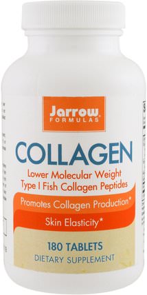Collagen, 180 Tablets by Jarrow Formulas, 健康，骨骼，骨質疏鬆症，膠原蛋白，女性，皮膚 HK 香港
