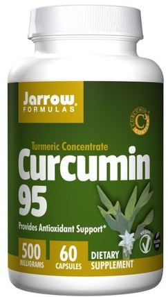 Curcumin 95, 500 mg, 60 Veggie Caps by Jarrow Formulas, 補充劑，抗氧化劑，薑黃素 HK 香港