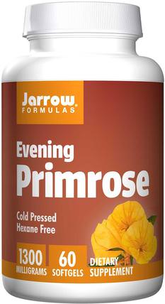 Evening Primrose, 1300 mg, 60 Softgels by Jarrow Formulas, 補充劑，efa omega 3 6 9（epa dha），月見草油，月見草油軟膠囊 HK 香港