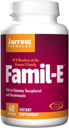 Famil-E, 60 Softgels by Jarrow Formulas, 維生素，維生素E，維生素E混合生育酚 HK 香港