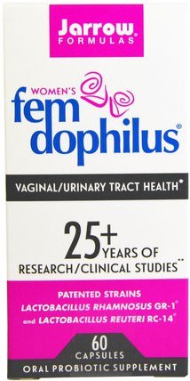 Womens FemDophilus, 60 Capsules (Ice) by Jarrow Formulas, 補充劑，益生菌，嗜酸乳桿菌，冰冷藏產品 HK 香港