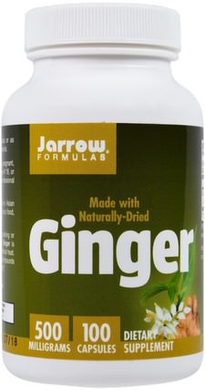 Ginger, 500 mg, 100 Capsules by Jarrow Formulas, 草藥，姜根，草藥 HK 香港