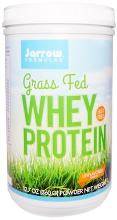 Grass Fed Whey Protein, Unflavored, 12.7 oz (360 g) by Jarrow Formulas, 補充劑，乳清蛋白 HK 香港