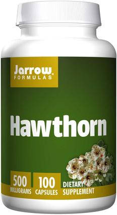 Hawthorn, 500 mg, 100 Capsules by Jarrow Formulas, 草藥，山楂，草藥 HK 香港