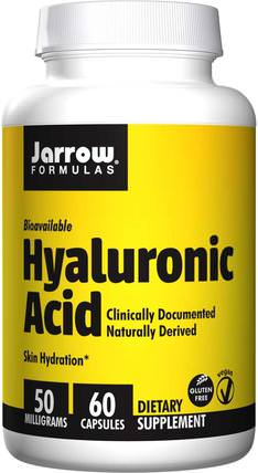 Hyaluronic Acid, 50 mg, 60 Veggie Caps by Jarrow Formulas, 健康，女性，皮膚，美容，透明質酸 HK 香港