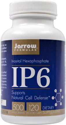 IP6, Inositol Hexaphosphate, 500 mg, 120 Veggie Caps by Jarrow Formulas, 補充劑，抗氧化劑，ip 6 HK 香港