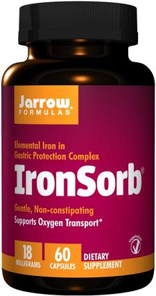 IronSorb, 18 mg, 60 Veggie Caps by Jarrow Formulas, 補品，礦物質，鐵 HK 香港
