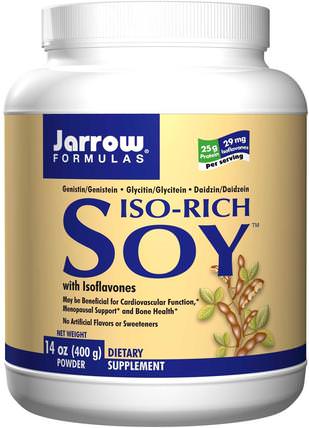 Iso-Rich Soy, Powder, 14 oz (400 g) by Jarrow Formulas, 補充劑，豆製品，大豆蛋白，大豆染料木黃酮 HK 香港