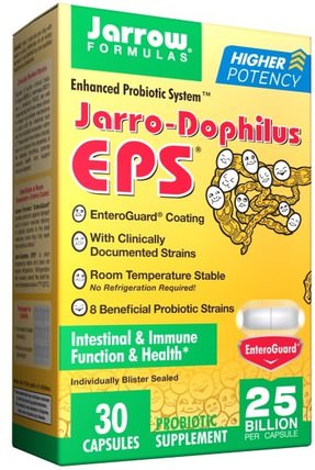 Jarro-Dophilus EPS, 5 Billion, 30 Veggie Caps by Jarrow Formulas, 補充劑，益生菌，穩定的益生菌 HK 香港