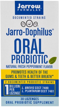 Jarro-Dophilus, Oral Probiotic, 1 Billion, Natural Fresh Peppermint Flavor, 30 Lozenges by Jarrow Formulas, 補充劑，益生菌，穩定的益生菌 HK 香港