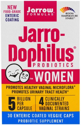 Jarro-Dophilus Probiotics, For Women, 5 Billion, 30 Enteric Coated Veggie Caps by Jarrow Formulas, 健康，女性，補品，益生菌 HK 香港