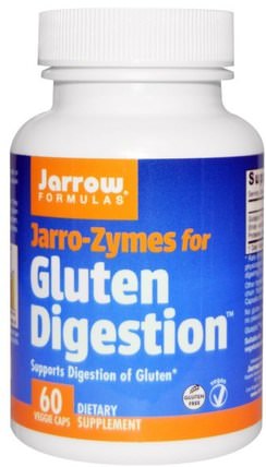 Jarro-Zymes for Gluten Digestion, 60 Veggie Caps by Jarrow Formulas, 補充劑，酶，消化酶 HK 香港