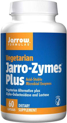 Jarro-Zymes Plus, Vegetarian, 60 Veggie Caps by Jarrow Formulas, 補充劑，酶 HK 香港